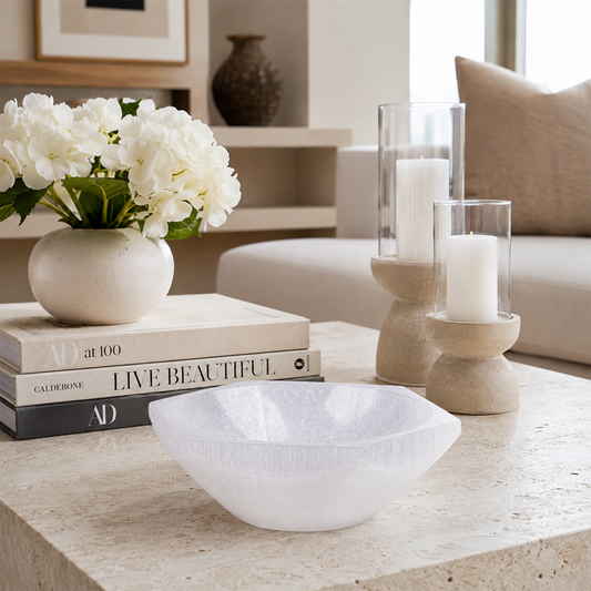 Selenite Bowl Cleanse and Charge Crystals Or Gemstones for Healing Decoration or Gift BY REBUY