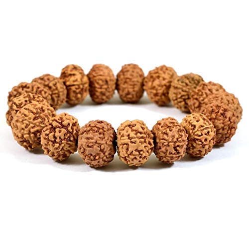 REBUY 10 Mukhi Rudraksha Bracelet Original Certified for Men and Women (Brown)