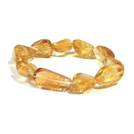 Citrine Stone Tumble Crystal Bracelet for Men & Women Natural Healing Gemstone BY REBUY