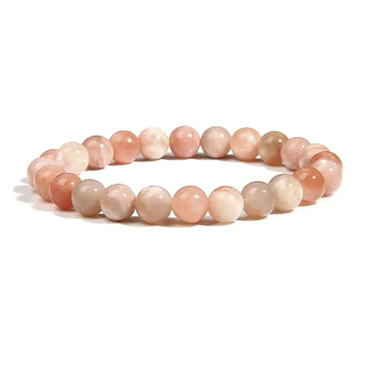 Sunstone Bracelet 8mm Natural Healing Crystal Gemstone Bracelet BY REBUY