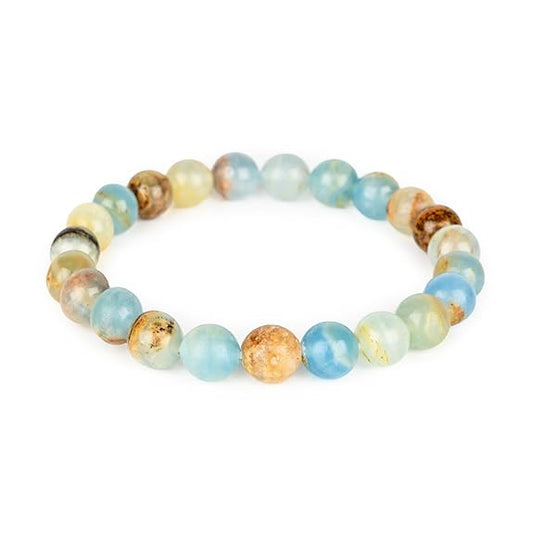 Blue Aragonite Stone Bracelet for Men & Women 8MM BY REBUY