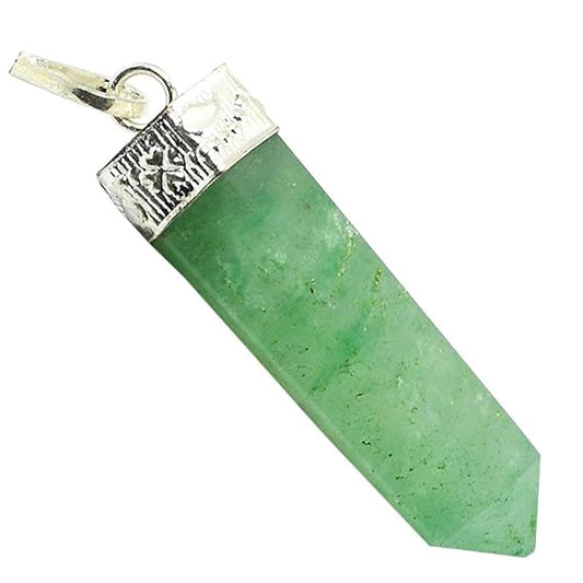 Green Aventurine Stone Pencil Pendant For Unisex - Pack of 5 REBUY