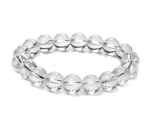 Lab Certified Clear Quartz Stone Bracelet 8mm for Men & Women BY REBUY