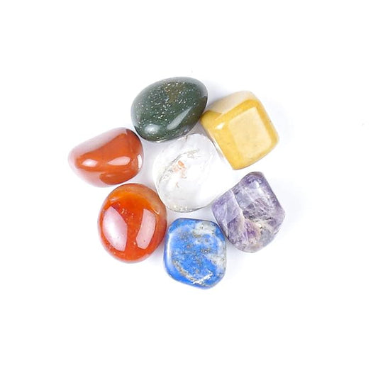 7 Chakra Crystal Tumbled Stone Set Natural Healing Gemstone BY REBUY