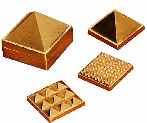 3 Layer wish pyramids set for Vastu and Feng Shui Home Office Decor Ashtdhatu Total 91 pyramid By REBUY