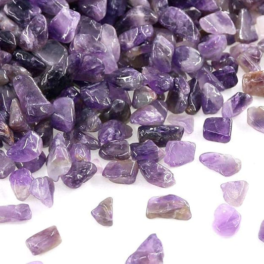 Amethyst Chips Gemstone Crystal Healing Stones Pebble Irregular Shaped Reiki Gemstones BY REBUY