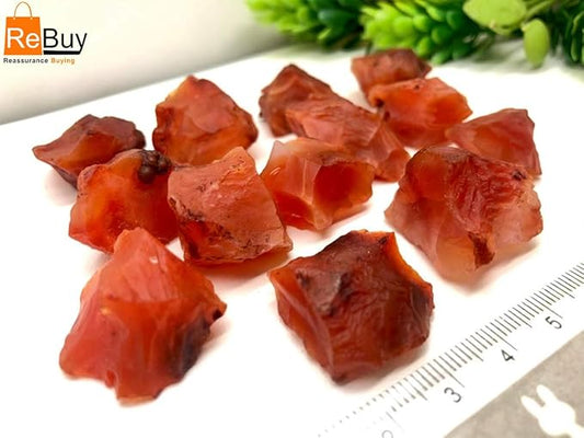 Red Carnelian Raw Rough Stone Natural Healing Gemstone 100gm By REBUY