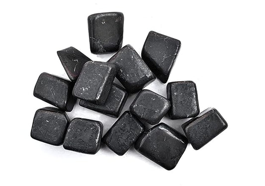 Shungite Tumble Stone Natural Gemstone for Reiki, Feng Shui, Vastu Set of 2 Pieces BY REBUY