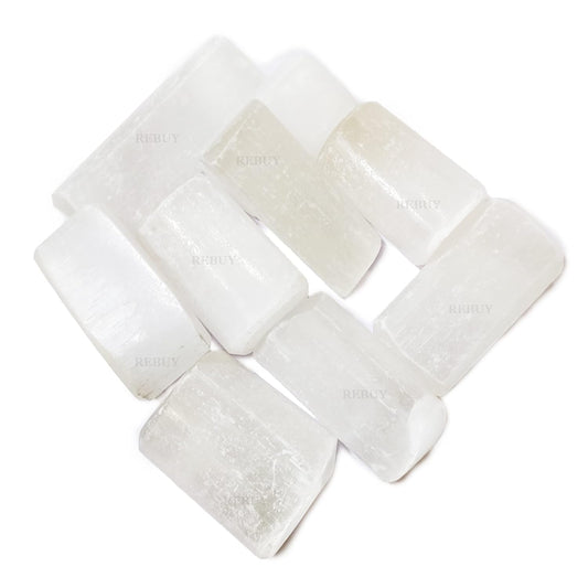 Selenite Stone Tumbles Natural Healing Crystal Gemstone 100 Grams By REBUY