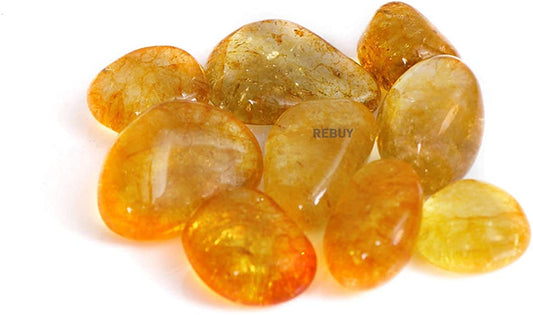 Citrine Tumble Stone For Wealth, Prosperity, Money, Success, Manifestation ,Chakra Balancing,Protection And Meditation - 1 Piece