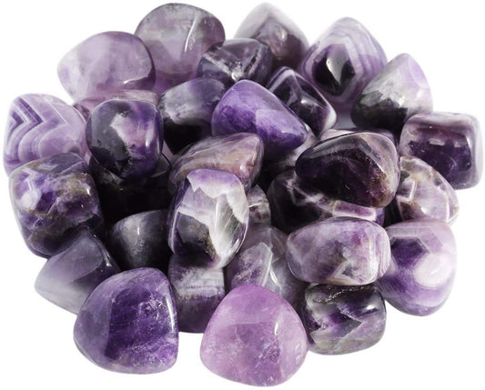 Amethyst Tumble Stone 100gm Natural Healing Reiki Gemstone BY REBUY
