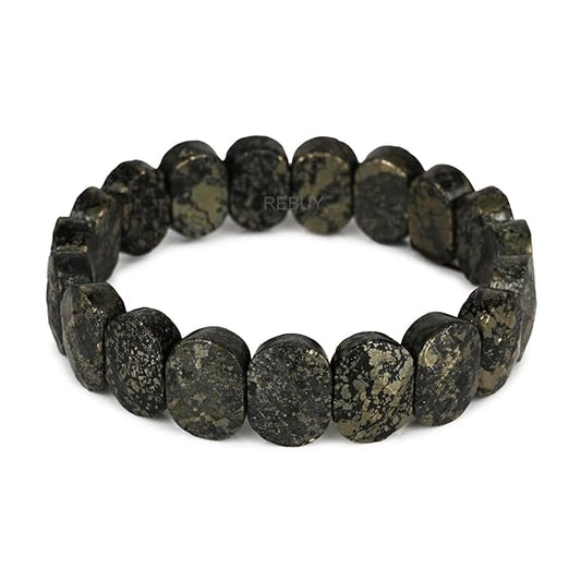 Pyrite Stone Bracelet for Men & Women 8MM Lab Certified BY REBUY