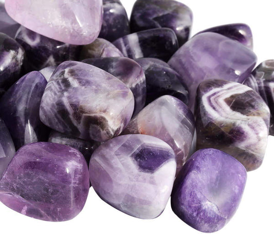 Amethyst Tumble Stone 100gm Natural Healing Reiki Gemstone BY REBUY