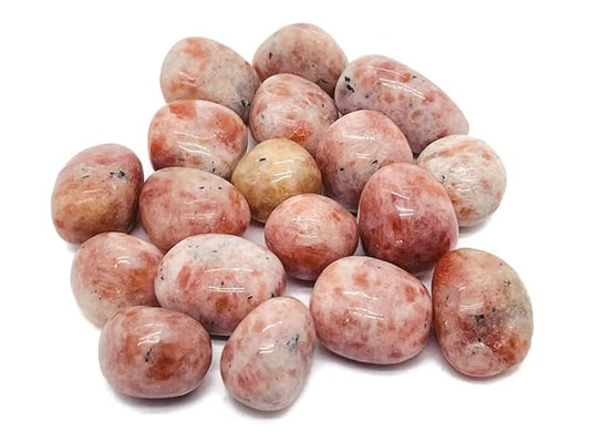 Orange Sunstone Gemstone Natural Healing Crystals Gemstone Set of 5 BY REBUY