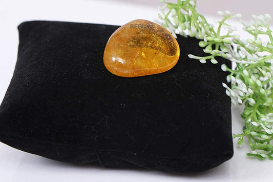 Citrine Tumble Stone For Wealth, Prosperity, Money, Success, Manifestation ,Chakra Balancing,Protection And Meditation - 1 Piece