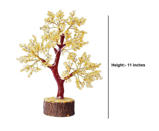 Citrine Stone Tree 350 Beads Natural Gemstone for Reiki Vastu, Feng Suai & Home office Decor BY REBUY