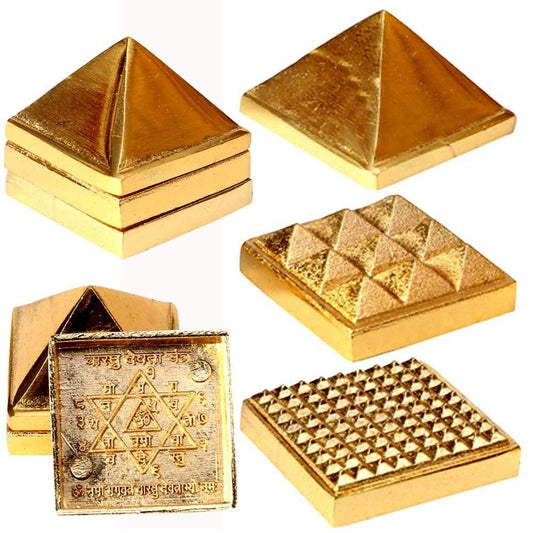 3 Layer wish pyramids set for Vastu and Feng Shui Home Office Decor Ashtdhatu Total 91 pyramid By REBUY