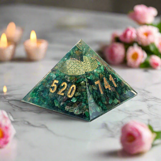 Green Jade Wealth Pyramid Zibu Number 741 & Symbol BY REBUY