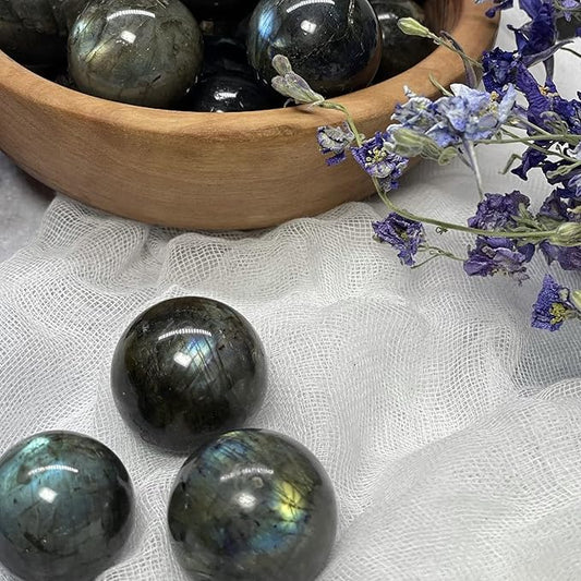 Labradorite Sphere Ball Stone 50mm Natural Healing Gemstone BY REBUY