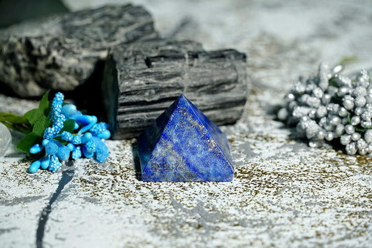 Lapis Lazuli Stone Pyramid 25mm Natural Crystal Gemstone for Reiki, Vastu & Meditation By REBUY
