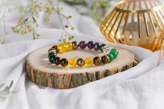 Money Magnet Bracelet Natural Gemstone Bracelet Bead Size 8 mm, Multi Color By REBUY