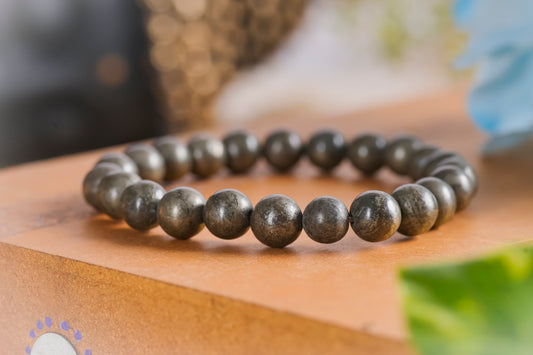 Pyrite Bracelet Money Magnet Bracelet , Bead Size 8 mm, Lab Certified By REBUY