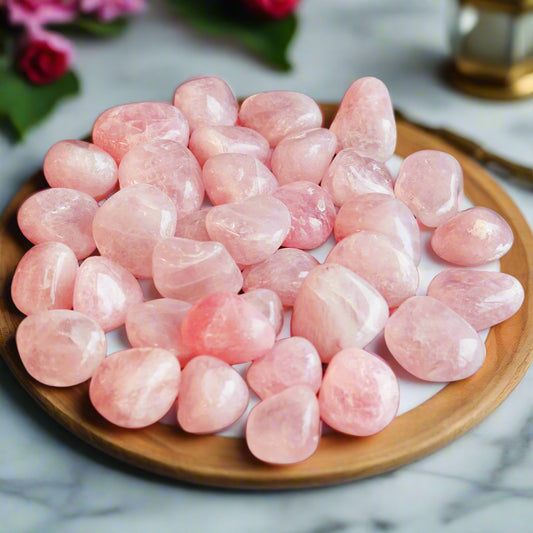 Rose Quartz Tumble Stone Natural Healing Gemstone 100GM BY REBUY