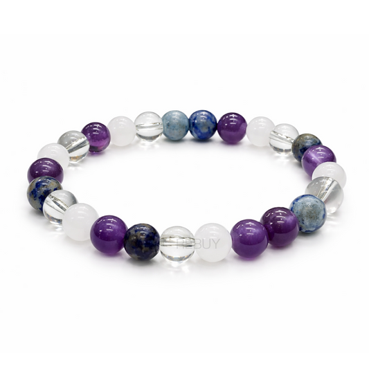 Student Memory & Focus Bracelet | Natural Crystal Bead Bracelet for Students | Study, Concentration, Mental Clarity & Learning Support | Stylish Unisex Meditation Bracelet