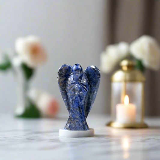2 Inch Sodalite Stone Angel Natural Healing Crystal Genmstone BY REBUY