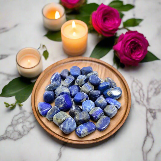 REBUY Lapis Lazuli Stone Tumble 50gm Natural Healing Gemstone BY REBUY