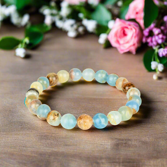Blue Aragonite Stone Bracelet for Men & Women 8MM BY REBUY