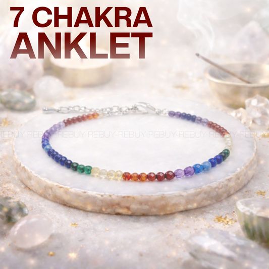 Natural Raw 7 Chakra Anklet for Women