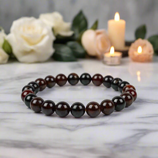 Gomed Stone Bracelet Lab Certified Crystal Healing Gemstone – 8mm for Men & Women BY REBUY