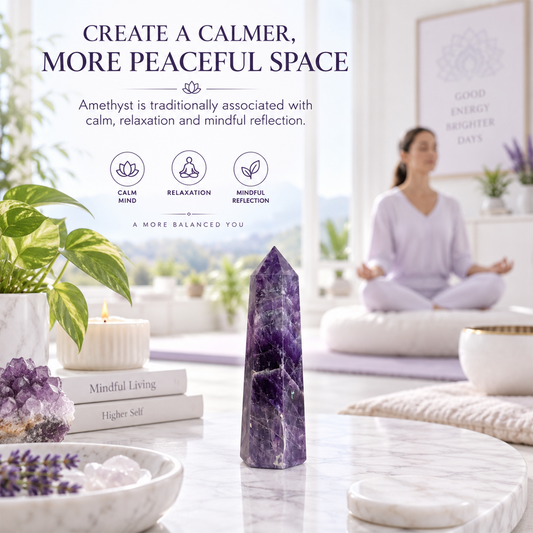 Amethyst Stone Wands Natueral Healing Gemtstone For Positive Energy 50-60mm/2 INCH BY REBUY