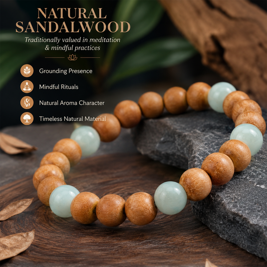 Stress Relief Bracelet for Men & Women | Natural Beaded Calm & Relaxation Bracelet | Mindfulness, Positive Energy & Emotional Balance | Stylish Everyday Healing Jewelry