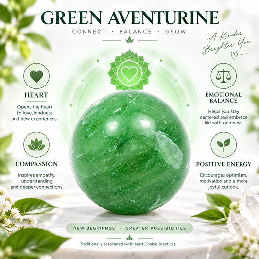 60mm Green Aventurine Stone Sphere Ball Natural Healing Gemstone BY REBUY