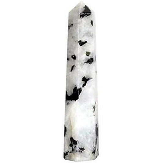 Rainbow Moonstone Tower Obelisk Generator Pencil Stone for Natural Healing Gemstone BY REBUY