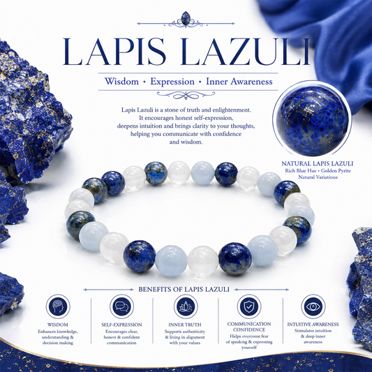 Emotional Balance Bracelet for Women & Men | Natural Healing Crystal Beads for Calmness, Inner Peace, Emotional Stability & Positive Energy | Stretchable Crystal Stone Bracelet