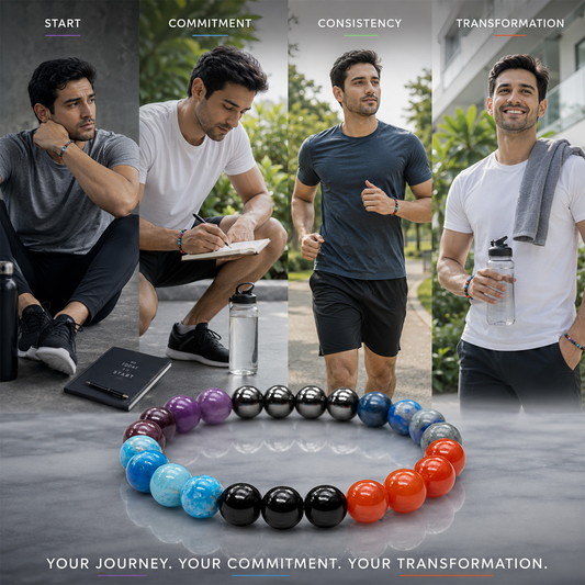 Weight Loss & Metabolism Support Crystal Bracelet for Men & Women | Natural Healing Stone Beads for Motivation, Self-Control & Healthy Lifestyle