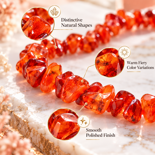 Red Carnelian Chips stone Bracelet Orignal Lab Certified for Men & Women BY REBUY