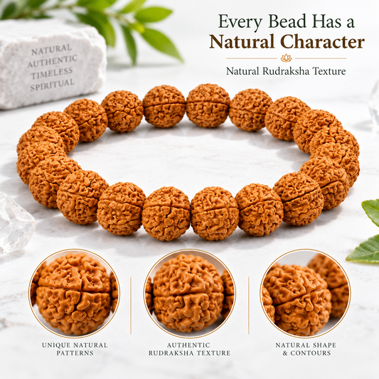 Original & Lab Certified 8 Mukhi Rudraksha Bracelet for Men & Women By REBUY