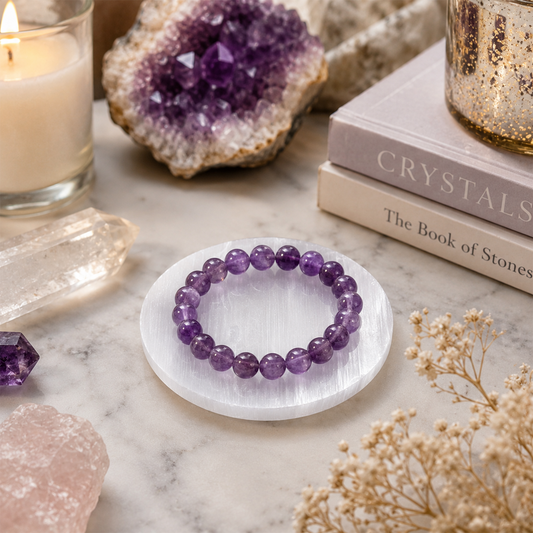 Natural Selenite Plate for Crystal Charging & Display | Round White Satin Spar Gypsum Crystal Slab | Polished Selenite Charging Plate for Home Décor, Meditation & Spiritual Practices