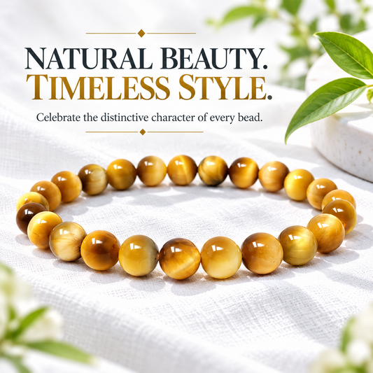 Cats Eye Stone Bracelet Lab Certified 8mm  Natural Healing Gemstone for Men & Women BY REBUY