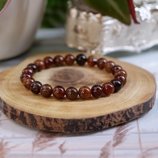 Gomed Stone Bracelet Lab Certified Crystal Healing Gemstone – 8mm for Men & Women BY REBUY