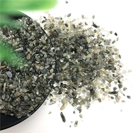 Labradorite Chips Stone 250gm Natural Healing Irregular Shaped Gemstone BY REBUY