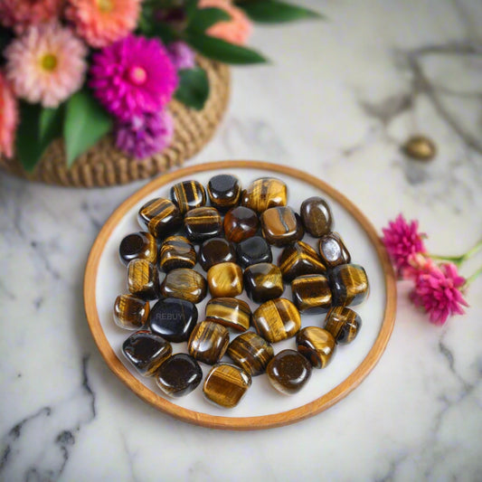 Brown Tiger Eye Tumbled Gemstone 50g Natural Healing Gemstone BY REBUY