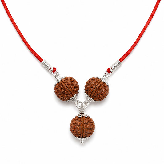 4 + 4 + 6 Mukhi Rudraksha Combination Pendant Mala