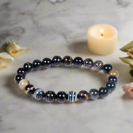 Original & Certified 8mm Sulemani Hakik Stone Bracelet for Men & Women By REBUY